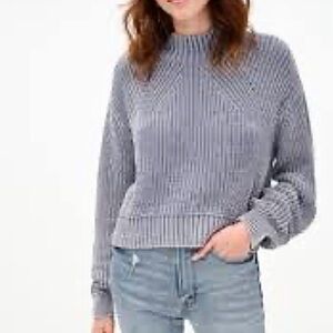 Aeropostale blue Mock-Neck Sweater preppy cottagecore turtleneck